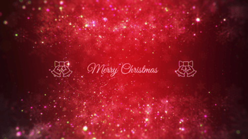 Festive Christmas Greeting with Cursive Text and Glowing Sparkles