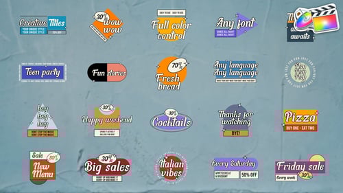 Animated Title Cards with Playful Text Designs