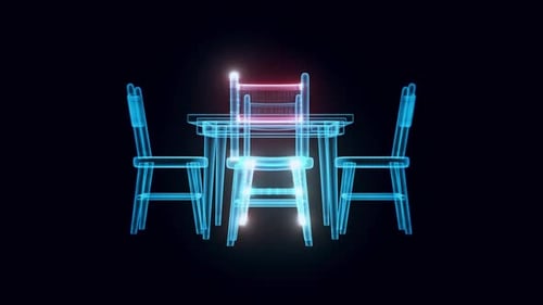 Mesa y silla de comedor Hologram 4k