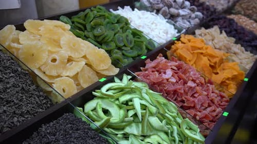 Close Up of Candied Fruits and Herbs