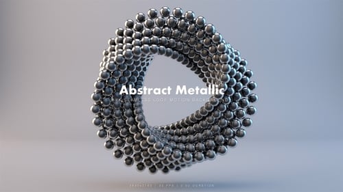 Abstract Metallic Spheres Rotating Seamless Loop Background