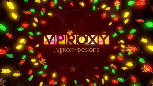 Festive Christmas Lights Logo Reveal Opener