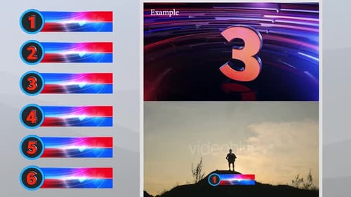 Dynamic Numbered Lower Thirds and Countdown Pack