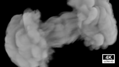 Realistic Fluid Smoke Cloud Transition