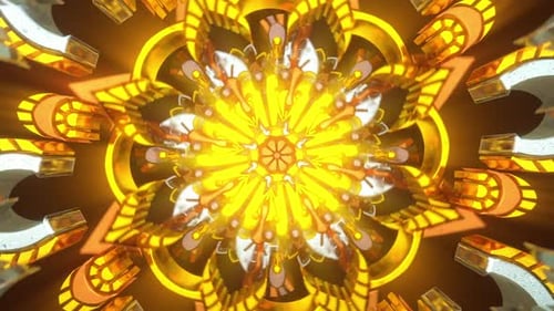 Background 3d Vj Tunnel Seamless Loop For Music Audiovisual Zen Yoga State With Ethnic Ornament art