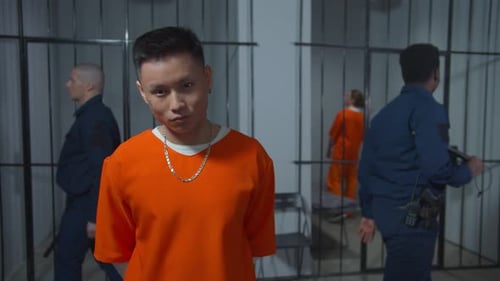 Criminal in Jail. Gangs in US Prisons