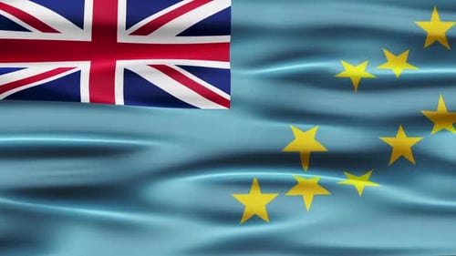 Waving Flag of Tuvalu Loop Animation