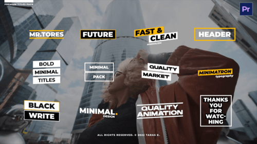 Minimalist Title Pack with Clean Text Reveals