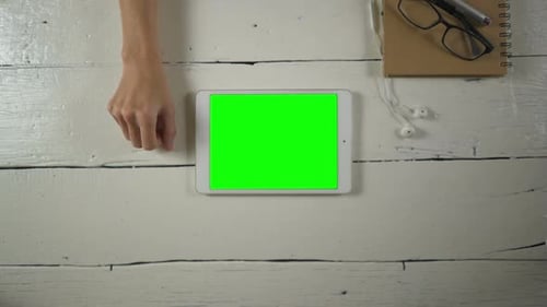 Écran vert de la tablette