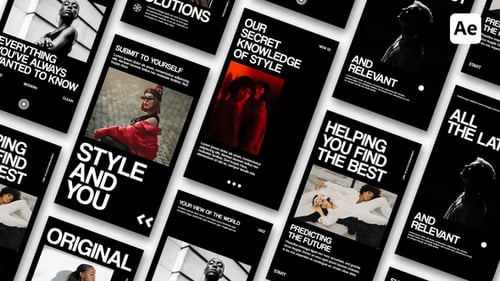 Dynamic Social Media Stories with Modern Typography