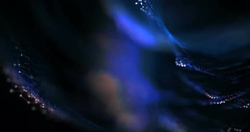 4K animated background loop with audio elements. 3D abstract digital wave.