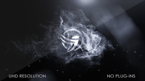 Dynamic Particle Smoke Reveal Logo Animation