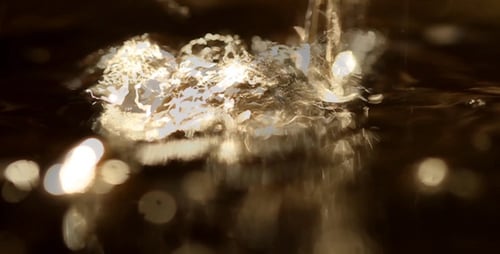 Water Pouring Abstract Close Up