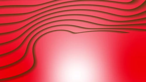 Flowing Red Abstract Wavy Lines Looping Background Animation