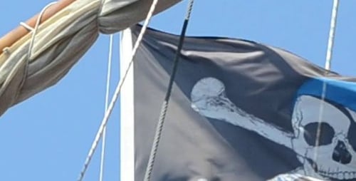 Pirate Ship Flag Waving
