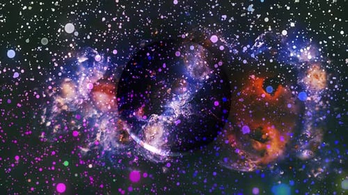 Vibrant Cosmic Particle Galaxy Space Background