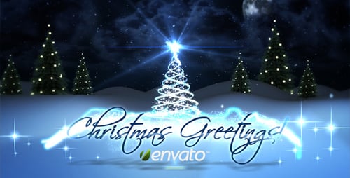 Sparkling Christmas Tree Holiday Greeting Animation