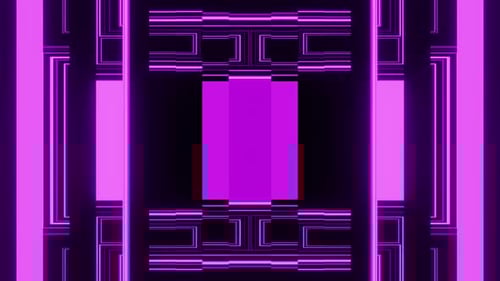 Purple Neon Lighting Lines Vj Loop Background HD