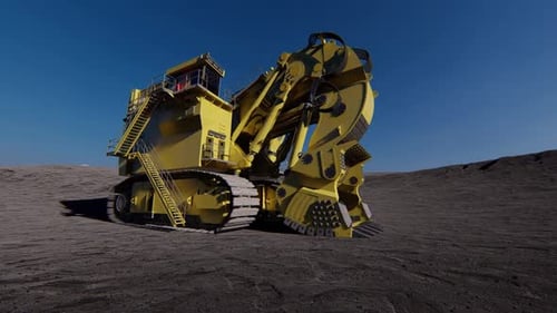 Realistic 3D Animation of a Large Mining Excavator