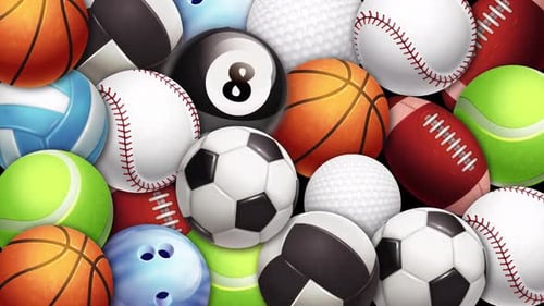Dynamic 3D Sports Ball Gathering Animation
