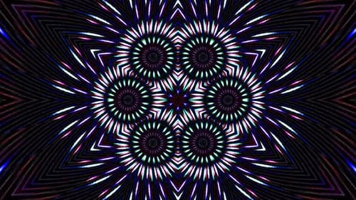 Linienwellenbewegung, bunte Kreisform, auf schwarzem Hintergrund