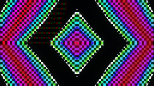 Pixel Multicolored Diamond Abstraction VJ Loop