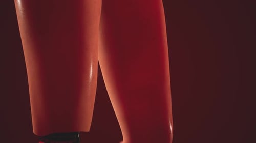 Human Body Transforming into Futuristic Cyborg with Robotic Parts