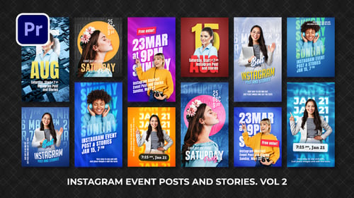 Instagram Event Posts and Stories. Vol 2 | Premiere Pro