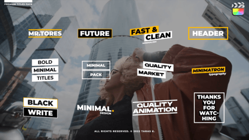 Clean Minimalist Title Animations Pack