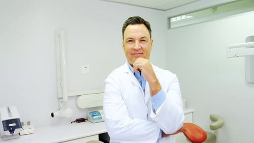 Portrait of smiling dentist