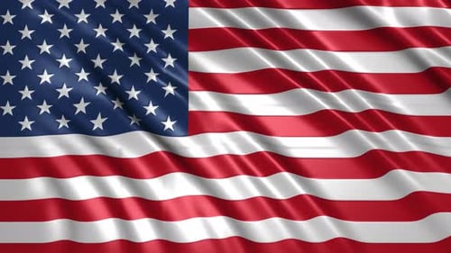 Seamless Looping American Flag Waving Background Animation