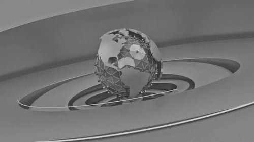 Modern 3D Rotating World Globe Broadcast Opener