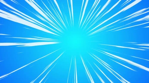 Anime Tunnel Zoom White Lines Blue Background