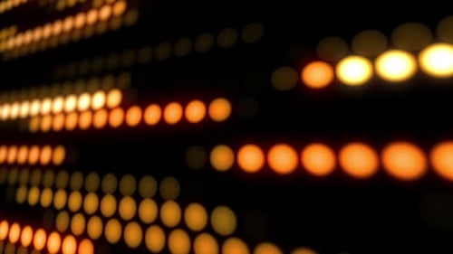 Wall of Moving Orange Round LED