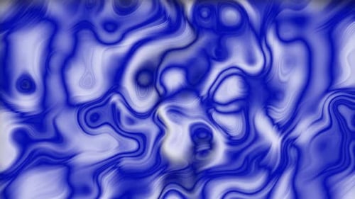 Abstract Blue and White Wavy Fluid Motion Background