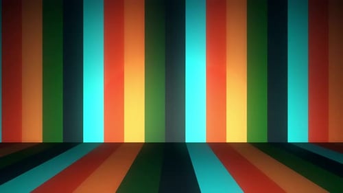 Abstract Colorful Vertical Stripes Pulsating Light Loop Background