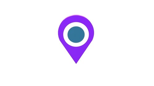 Animated 3D Location Pin Pointer Icon
