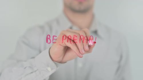 Be Prepared Writing on Screen with Hand