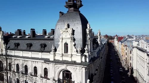 Architecture building aerial view