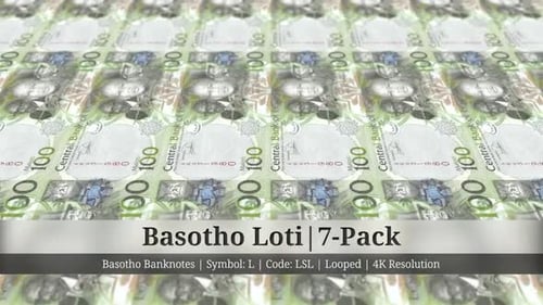 Loti basotho | Monnaie du Lesotho - Pack de 7 | Résolution 4K | En boucle