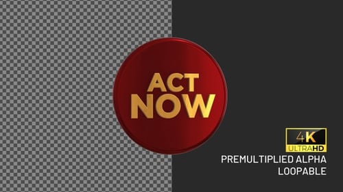 Insignia de bucle giratoria ActNow con canal alfa