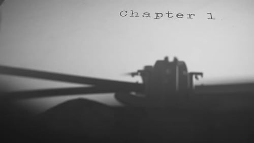 Vintage Typewriter Title Reveal with Light Sweep