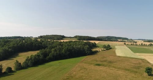Aerial View of Forest and Agricultural Fields