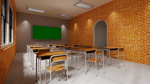 Animated 3D Classroom Dolly Shot for Education Projects