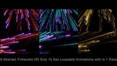 Colorful Glowing Particle Light Trails Background Loop
