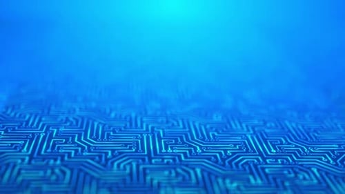 Leiterplatte mit bewegten Elektronen — Datenfluss