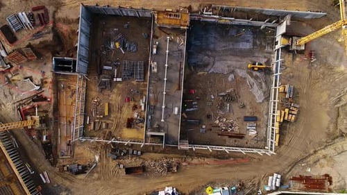 Luftaufnahme der Baustelle
