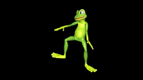 Frosch Lustiger, tanzender Alpha-Kanal