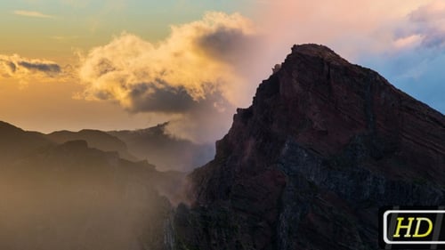 2-pack Set of Sunset View in Mountains, Madeira