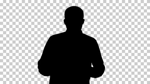 Silueta de hombre caminando, Alpha Channel